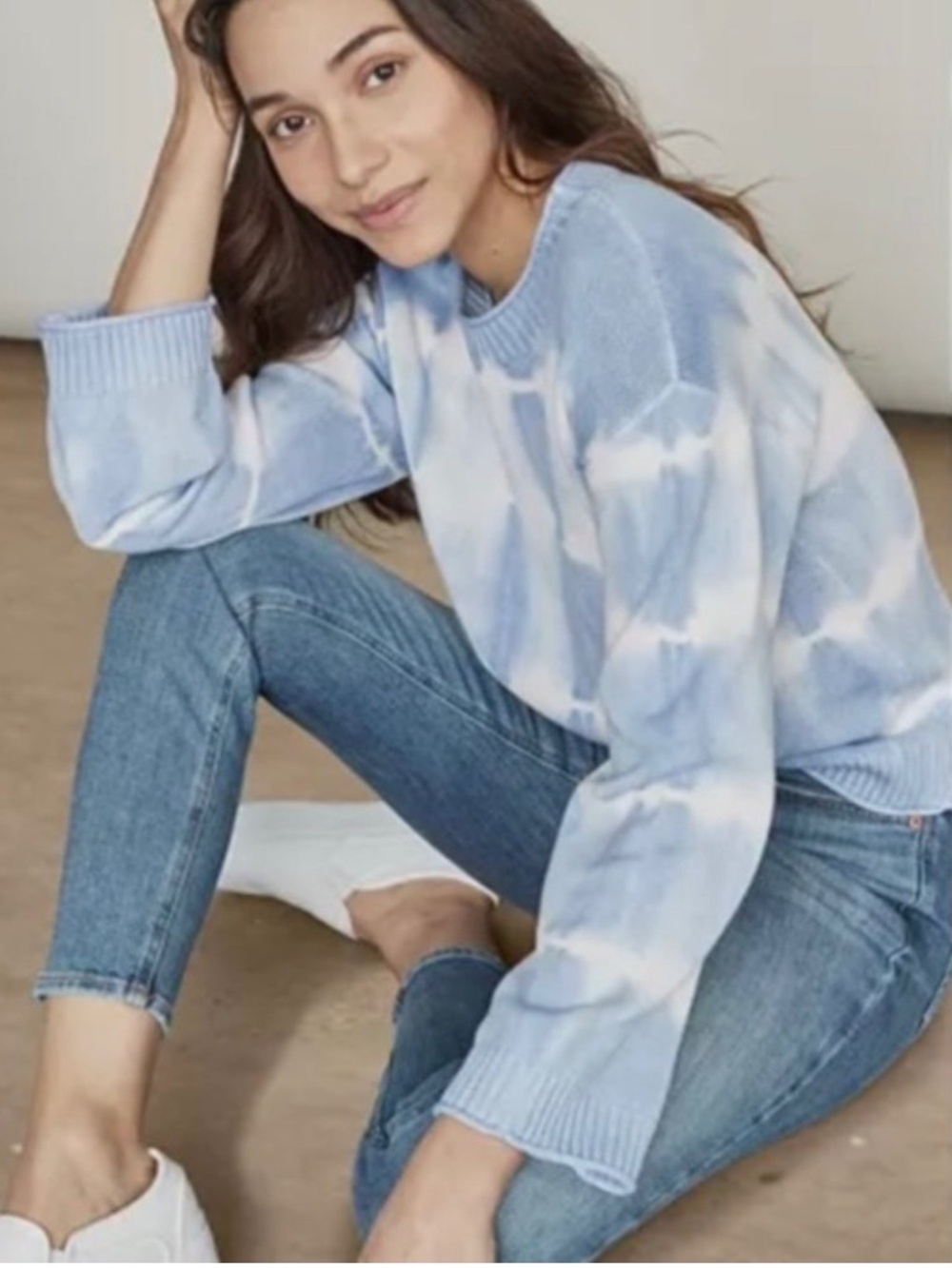 Elizabeth and James Tie Dye Crewneck Sweater L